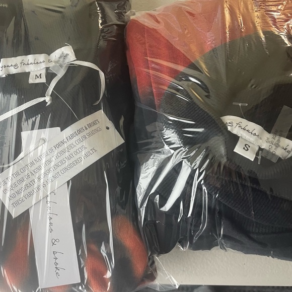 YOUNG FABULOUS & BROKE NWT RETROFETE DESREEN LONG SLEEVE SWEATER DRESS OMBRE - Picture 3 of 5